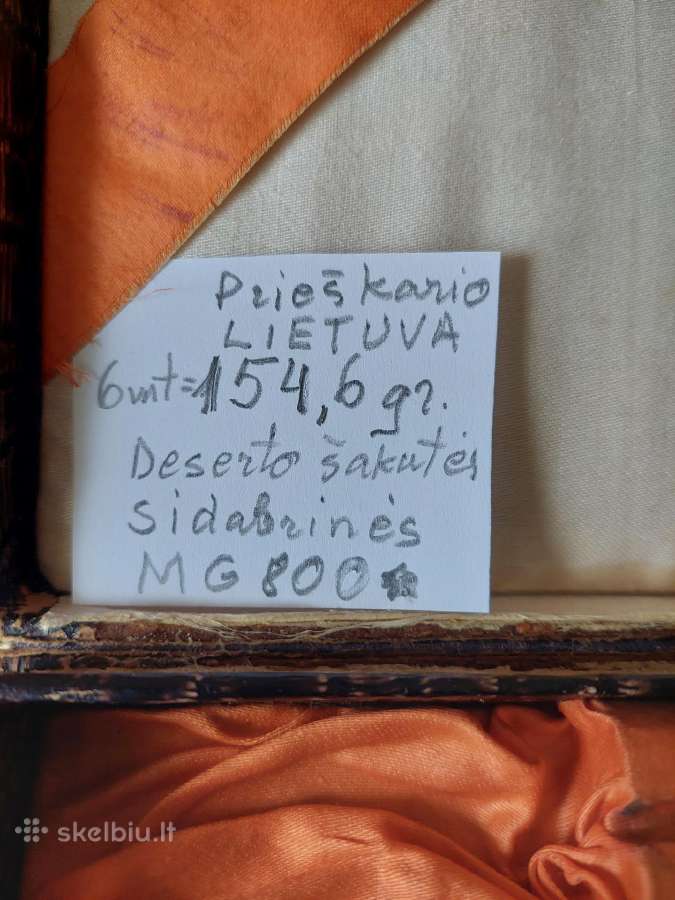Sidabras 800 Lietuvos Prieškario Šakutės Desertui - nuotraukos Nr. 6