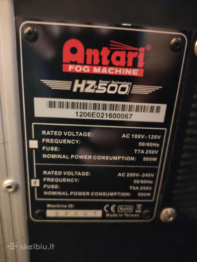Rūko mašina Antari Hz-500 Hazer - nuotraukos Nr. 6