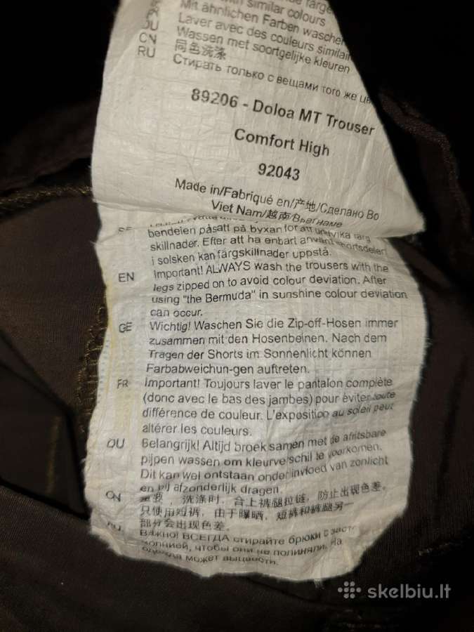 Fjallraven Doloa Mt kelnes,34/xs d. Kelnes/bridzai - nuotraukos Nr. 5