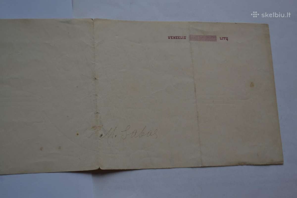 Vekselis 1932-1934 m.2000 litu,retas - nuotraukos Nr. 2