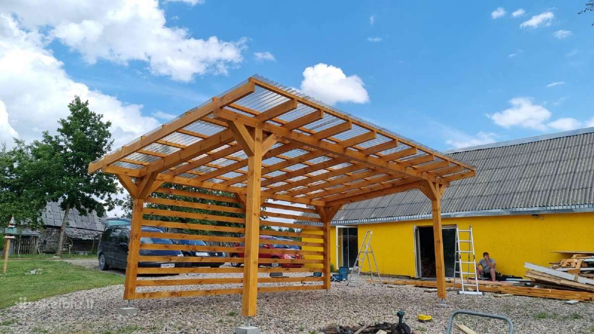 Karkasiniai namai, stogai kiti statybų darbai. - nuotraukos Nr. 16