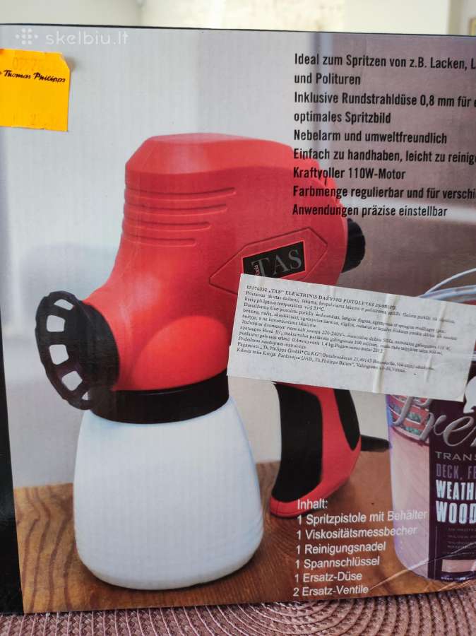 Elektrinis dažymo pistoletas, galingumas 110w