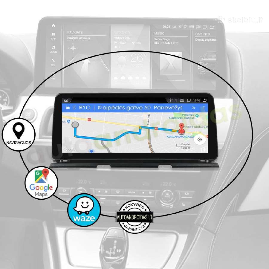 Bmw 6 F06 F12 2011-18 Android multimedia WiFi/GPS - nuotraukos Nr. 11