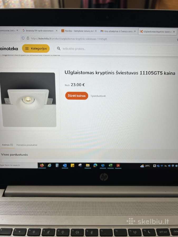 Užglaistomas kryptinis šviestuvas (4 vnt) - nuotraukos Nr. 4