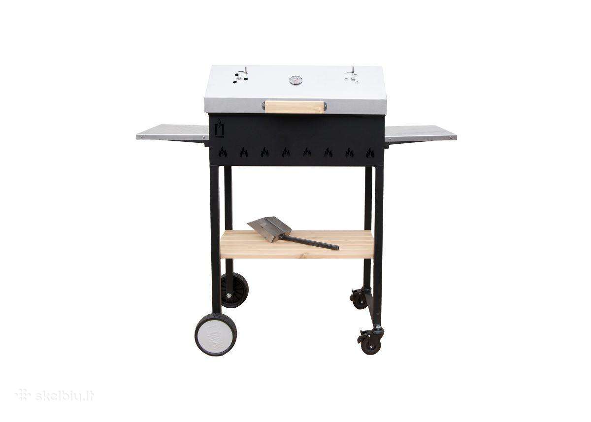 Kepsninė malkinis grilis Silver Grill su ratukais - nuotraukos Nr. 3