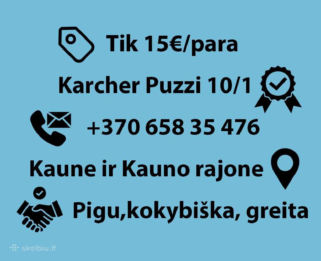 Reik pigiau? Plaunamo siurblio nuoma 15€/d; Įranga - nuotraukos Nr. 4