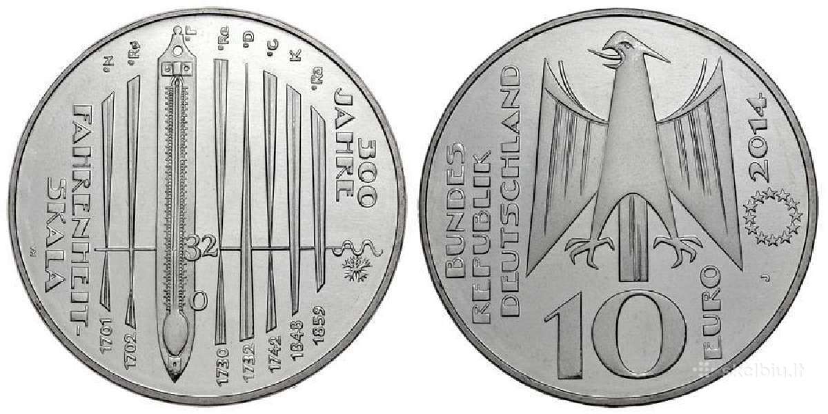 Vokietijos proginės 10 eurų monetos - nuotraukos Nr. 9