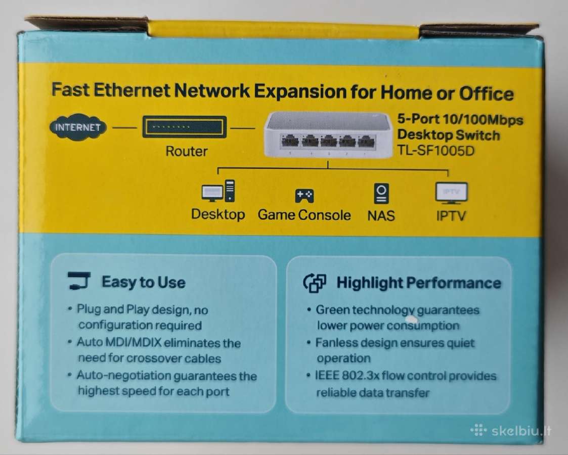 Naujas Tp-link Desktop Switch - nuotraukos Nr. 3
