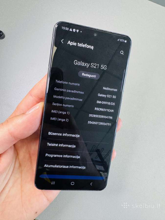 Idealus samsung s21 128gb su garantija - nuotraukos Nr. 8