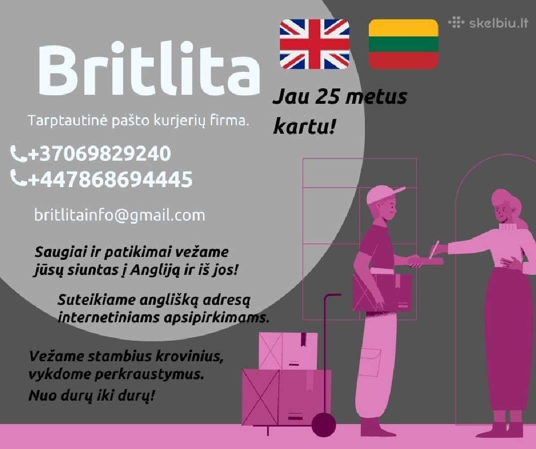 Kroviniai siuntos kraustymas Lietuva - Europa - UK