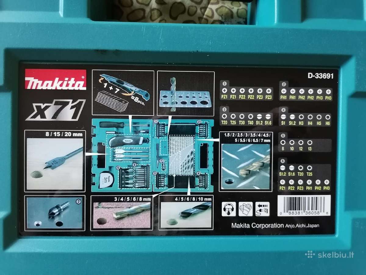 Makita Sukimo antgalių komplektas 71 vnt. - nuotraukos Nr. 2