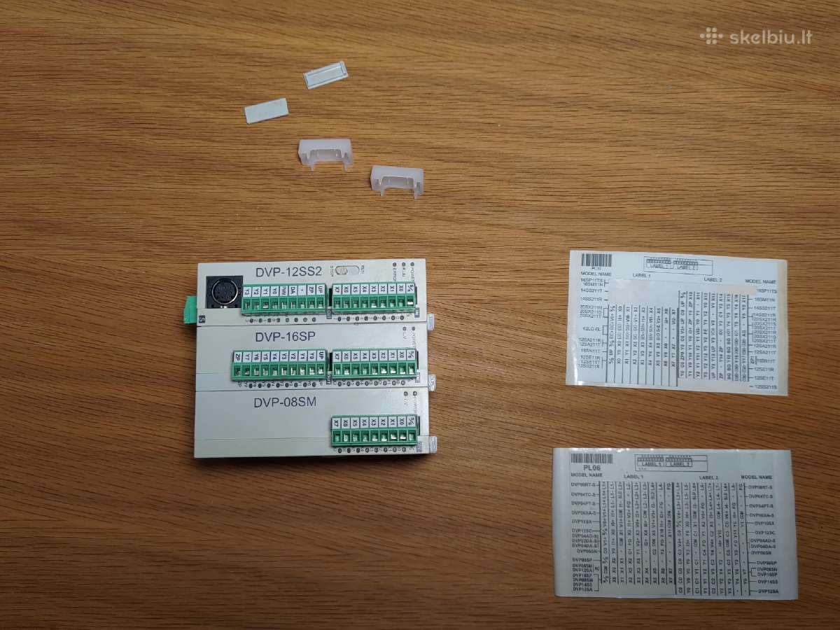 Trys Plc moduliai: Dvp-12ss2; Dvp-16sp; Dvp-08sm - nuotraukos Nr. 2