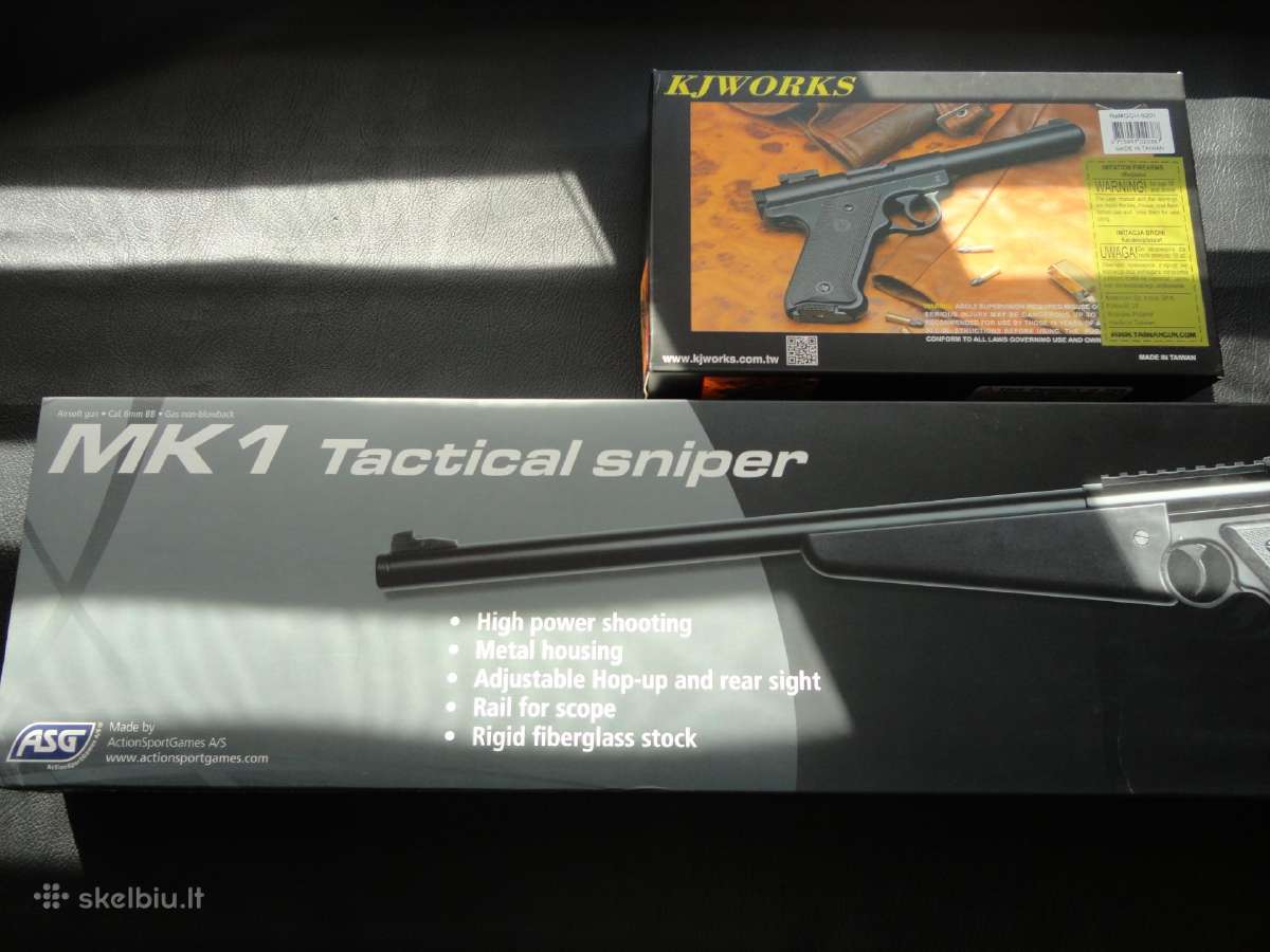 Airsoft Ruger Mk1 Tactical snaiperio šautuvas 1,9j