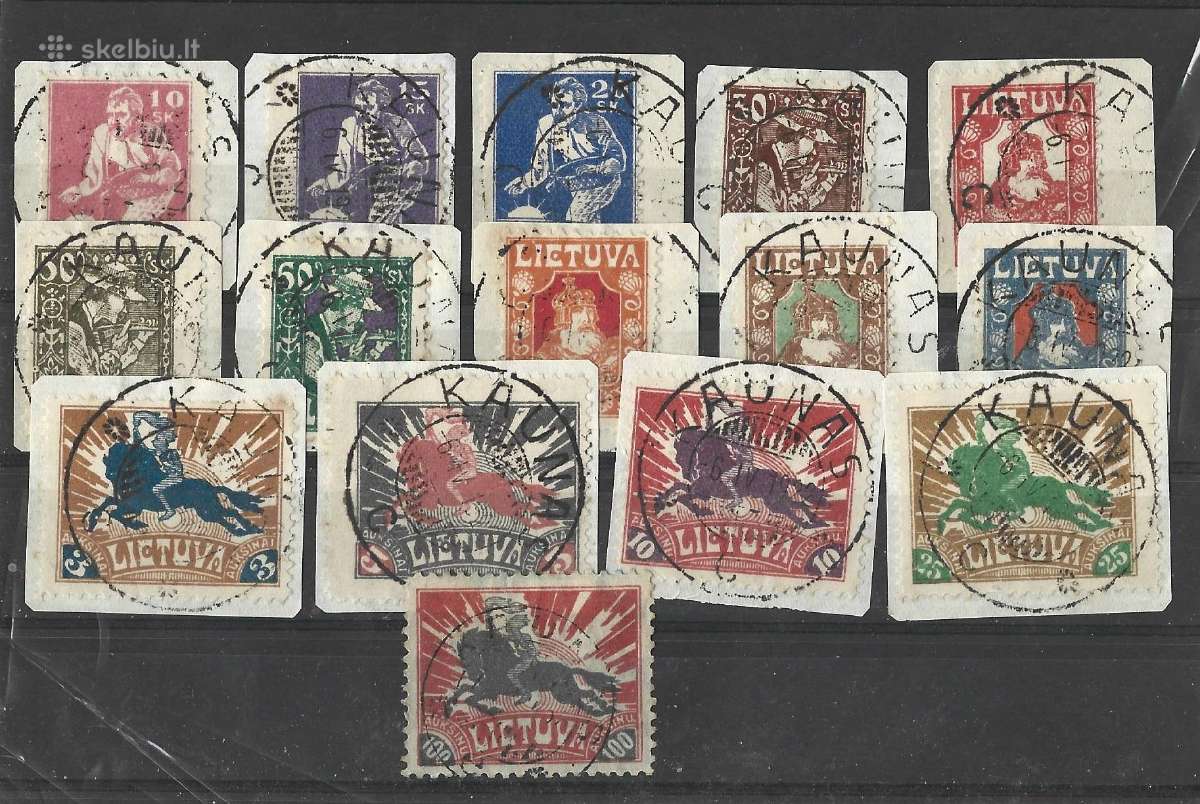 Lietuva 1922 Mi 87/101 Antspauduoti