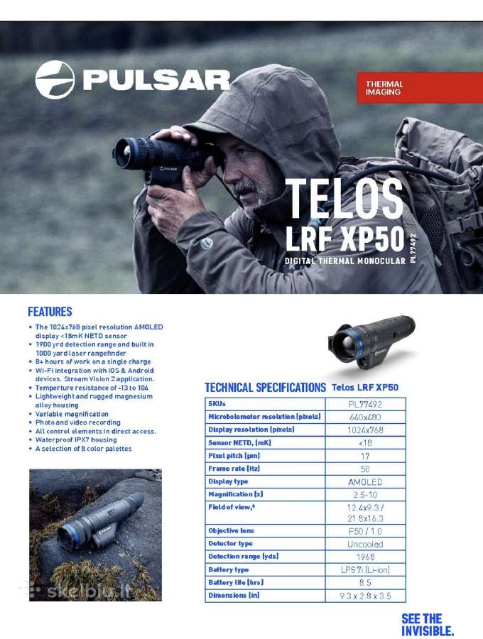 Termovizorius Pulsar Telos Lrf Xp50