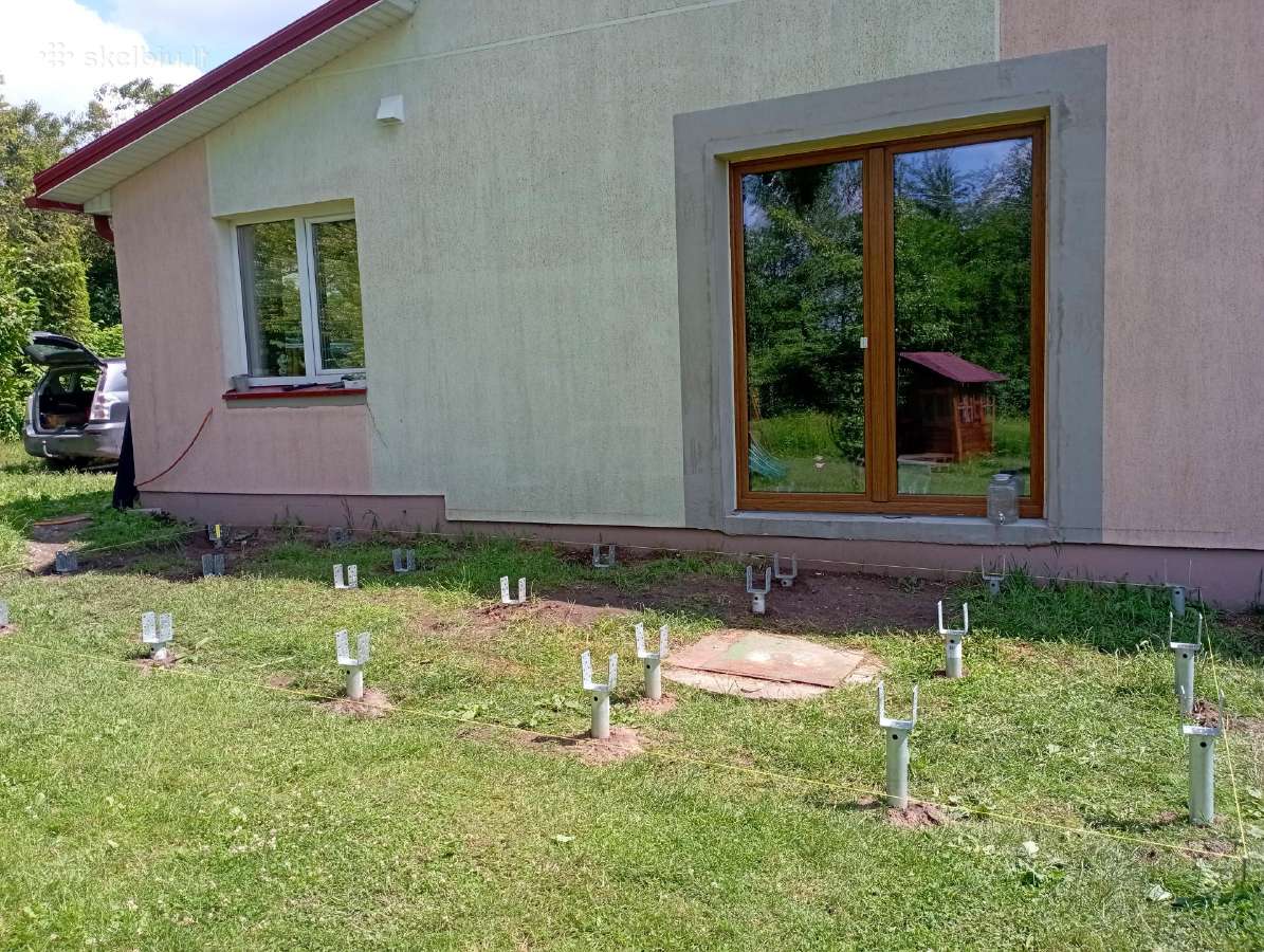 Sraigtiniai poliai/pamatai Polių montavimas - nuotraukos Nr. 30