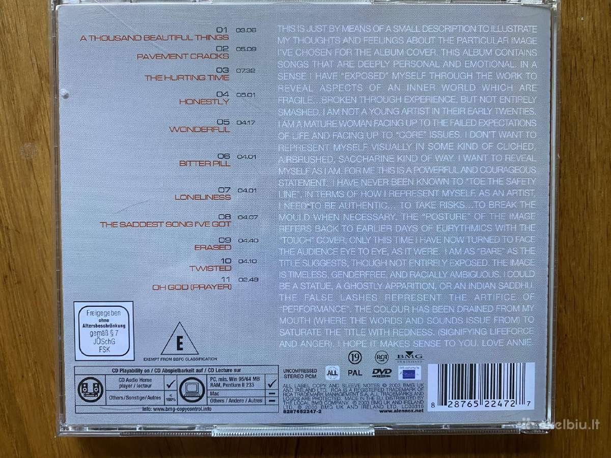 Originalus Annie Lennox – Bare , CD+dvd - nuotraukos Nr. 2