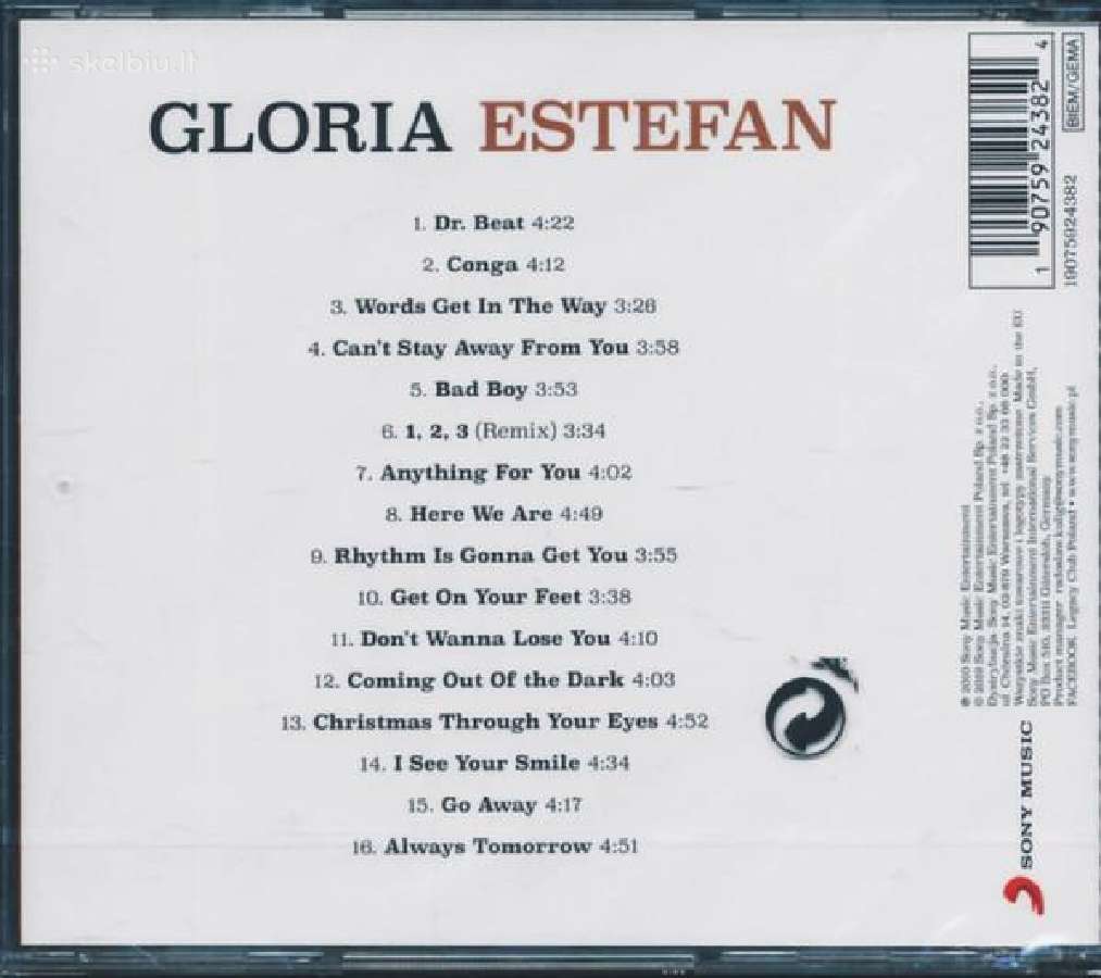 Gloria Estefan CD Greatest Hits - nuotraukos Nr. 2