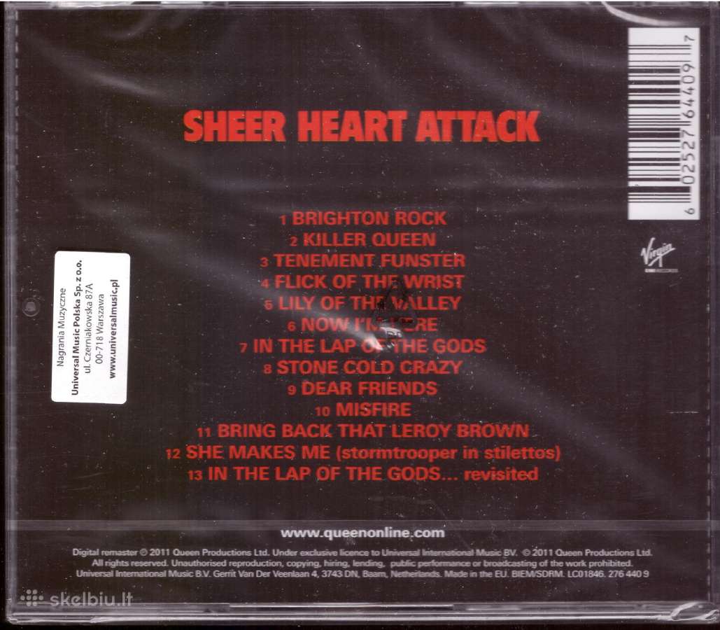 Queen CD Sheer Heart Attack - nuotraukos Nr. 2