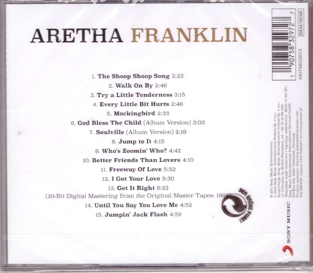 Aretha Franklin CD The Very Best Of - nuotraukos Nr. 2