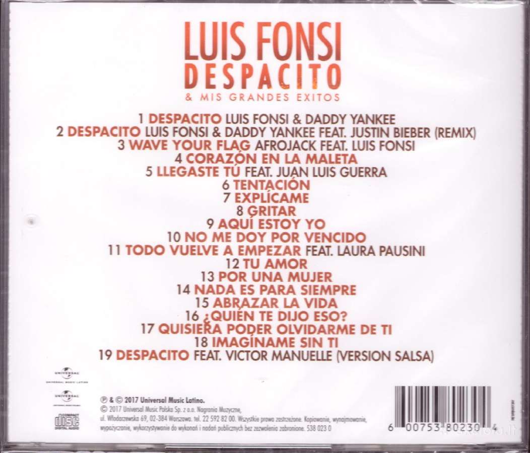 Luis Fonsi CD Despacito & Mis Grandes Exitos - nuotraukos Nr. 2