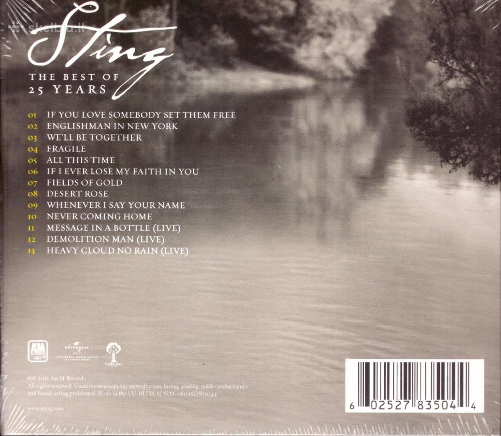 Sting CD The Best Of 25 Years - nuotraukos Nr. 2