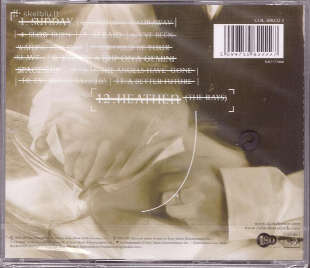 David Bowie CD Heathen - nuotraukos Nr. 2