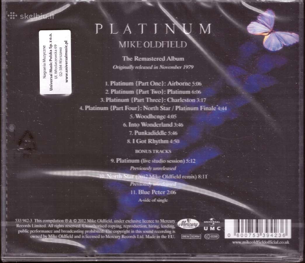 Mike Oldfield CD Platinum - nuotraukos Nr. 2