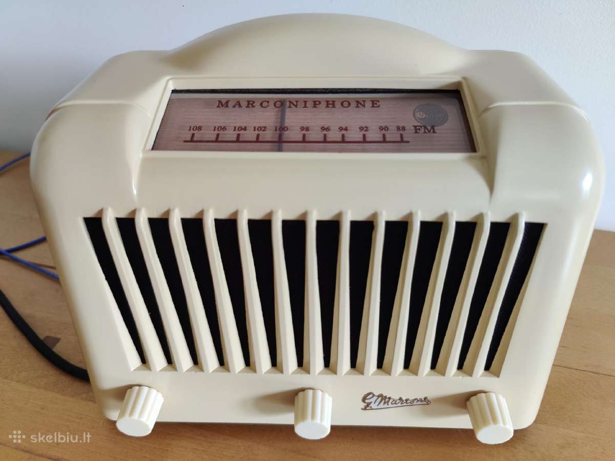 Restauruota radija Marconiphone 1949 su Fm ir Bt