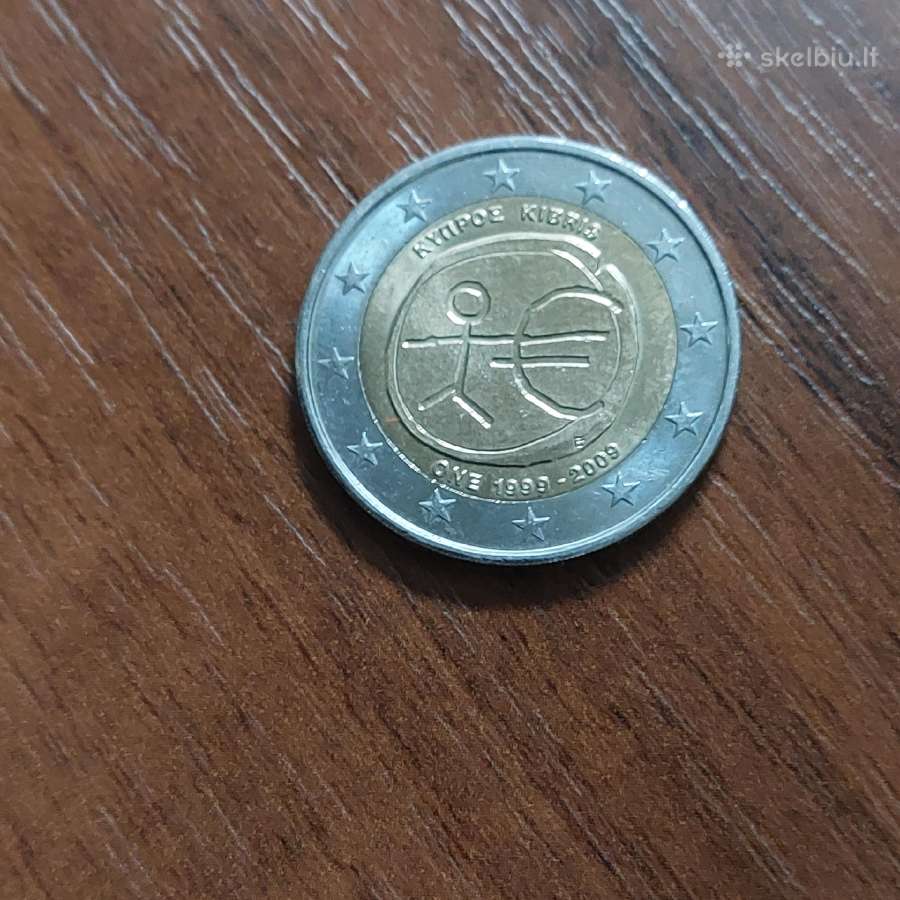 2 Euro One / Uem 1999 - 2009 Kibris ,Cyprus . - nuotraukos Nr. 2