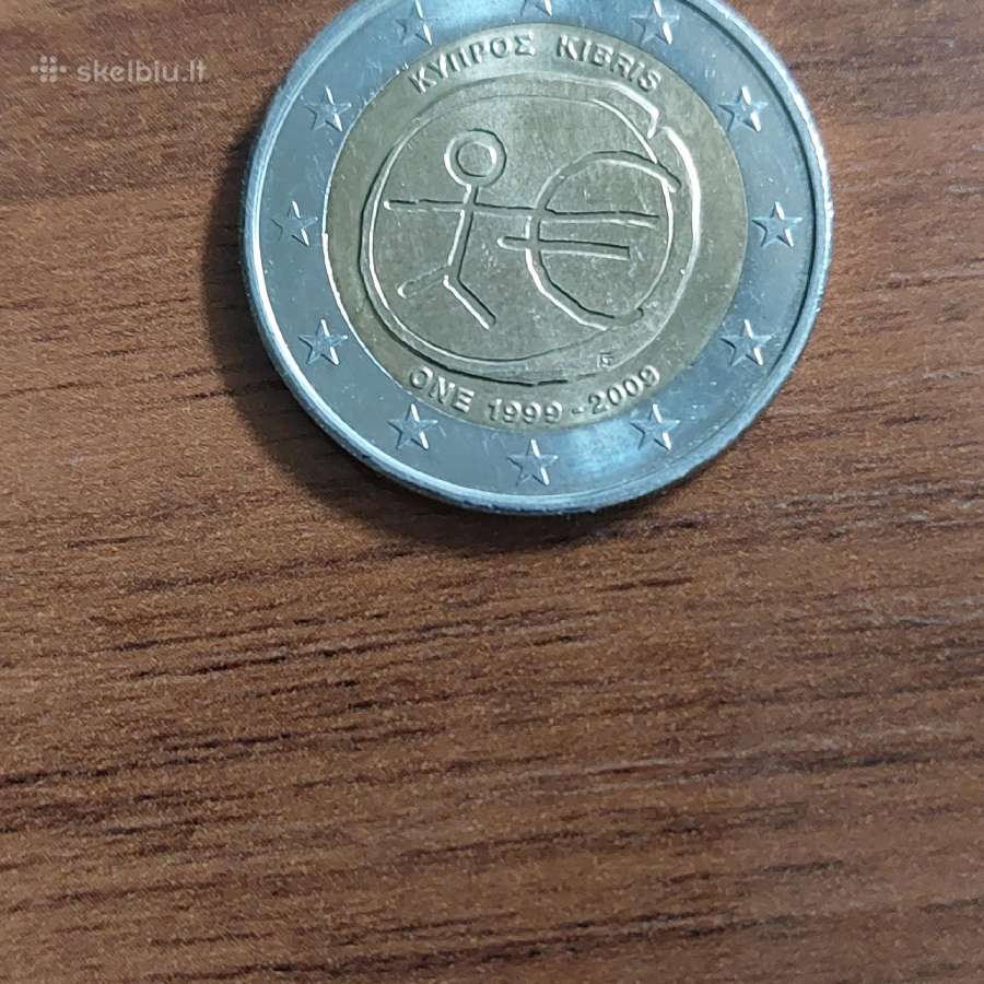 2 Euro One / Uem 1999 - 2009 Kibris ,Cyprus . - nuotraukos Nr. 3
