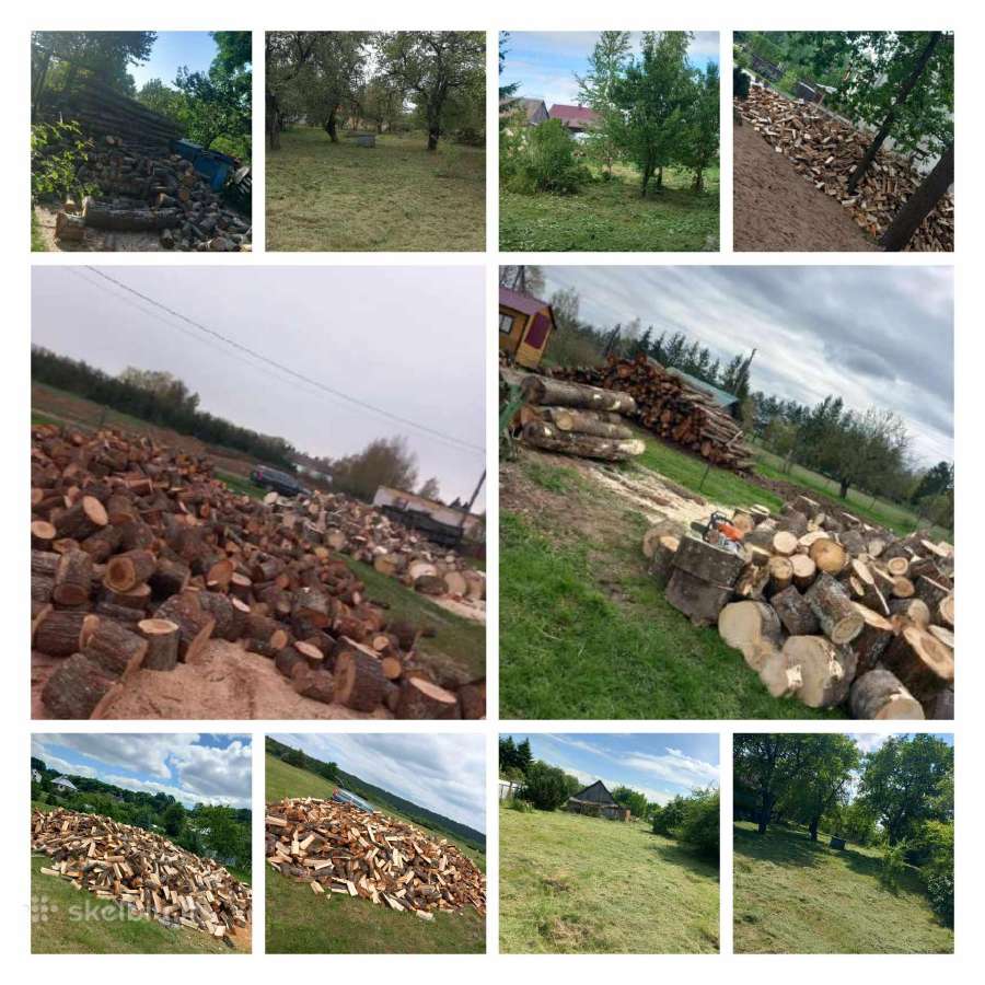 Malkų pjovimas, skaldymas, žolės pjovimas