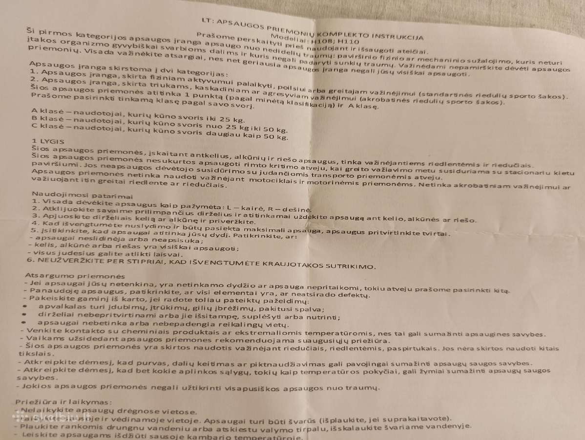 Apsaugu komplektas ant rankų,kelių ir alkūnių - nuotraukos Nr. 4