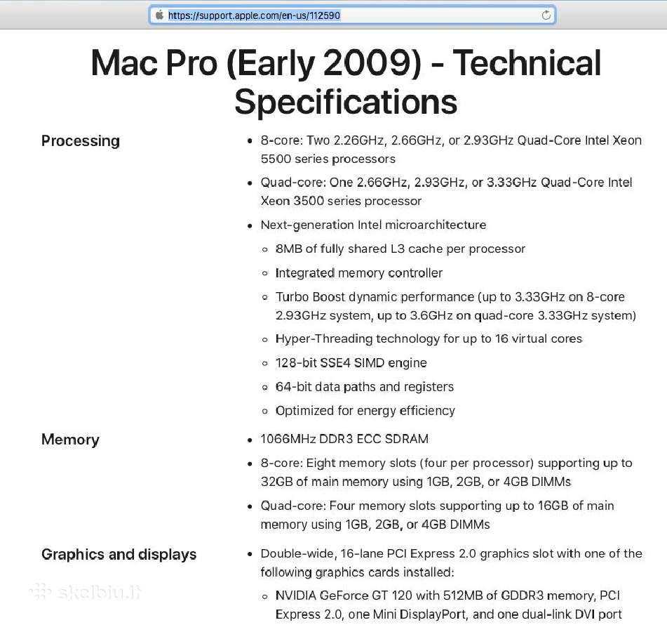 Apple Mac 2*xeon e5520/32gb/2*gt120/128gb+2*500gb - nuotraukos Nr. 17
