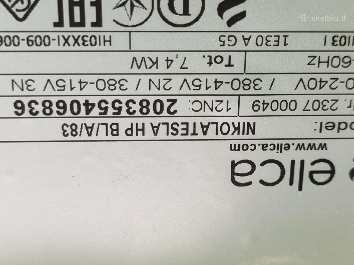 Nauja Elica Nikolatesla Hp Bl/a/83 + Garantija - nuotraukos Nr. 9
