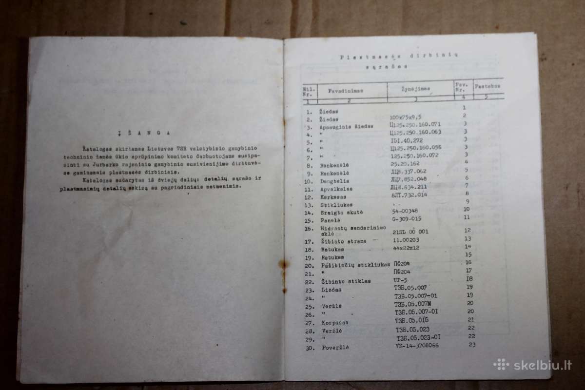 Plastmasinių detalių katalogas Vilnius 1982m. - nuotraukos Nr. 3