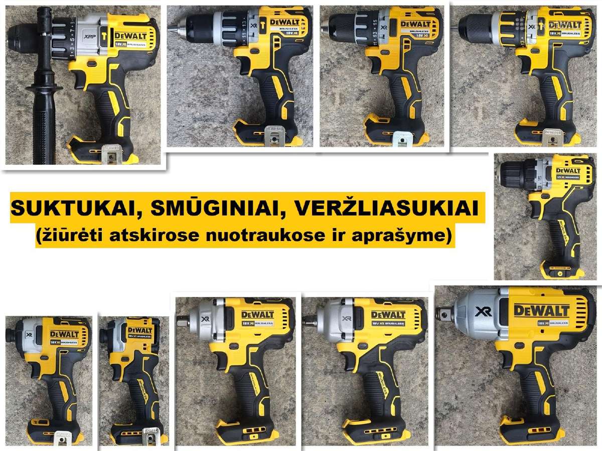 Dewalt suktuvas ir smūginis suktuvas