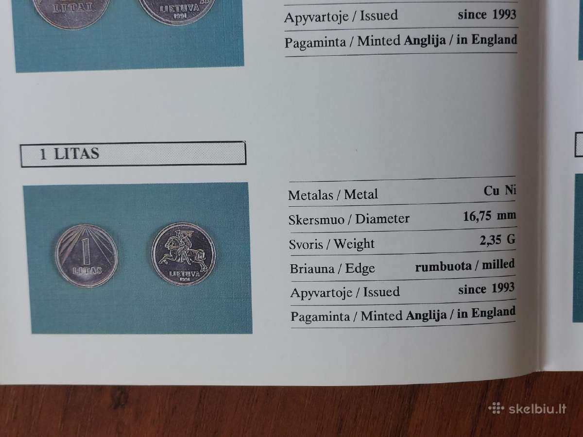 Lietuviškos monetos 50 centų 1991 m. - nuotraukos Nr. 22