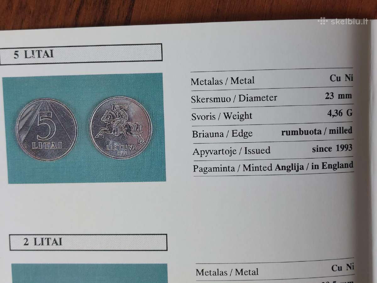 Lietuviškos monetos 50 centų 1991 m. - nuotraukos Nr. 24