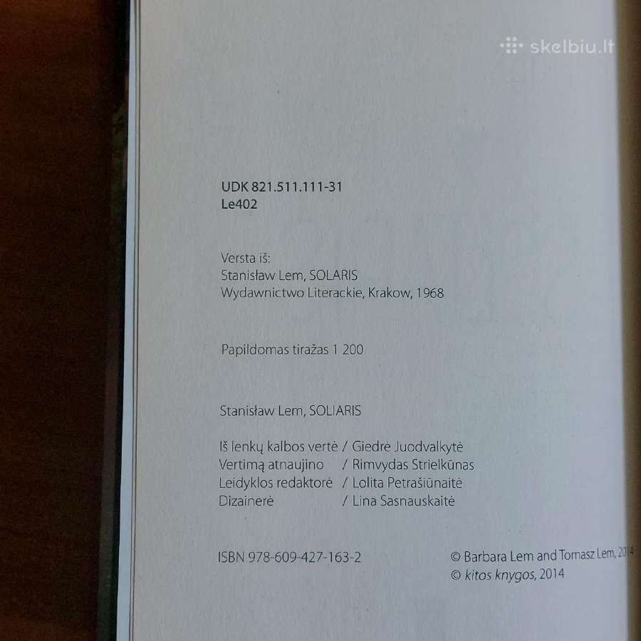 Stanislaw Lem -Solaris / 2014 m. - nuotraukos Nr. 10