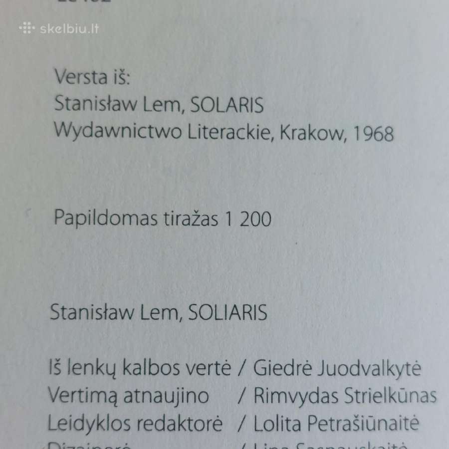 Stanislaw Lem -Solaris / 2014 m. - nuotraukos Nr. 12