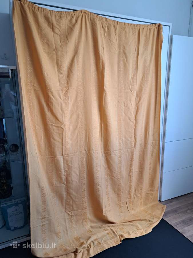 Orandžinės užuolaidos apie 250x150cm