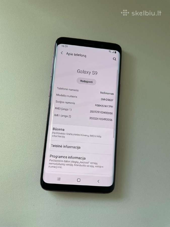 Samsung Galaxy S9 + 3 mėn. garantija - nuotraukos Nr. 3