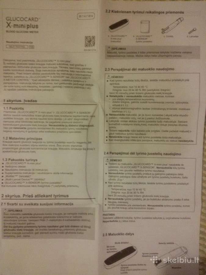 Glucocard X-mini plius,nenaudo aparatėlis diabetui - nuotraukos Nr. 4