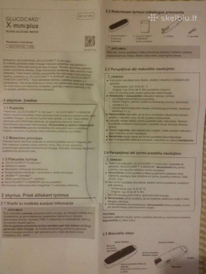 Glucocard X-mini plius,nenaudo aparatėlis diabetui - nuotraukos Nr. 7