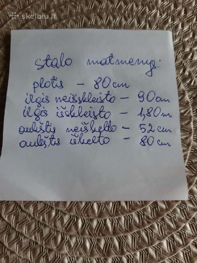 Isskleidziamas modernus stalas, stalo plotis 80cm - nuotraukos Nr. 4