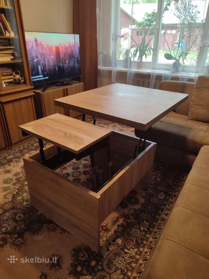 Isskleidziamas modernus stalas, stalo plotis 80cm - nuotraukos Nr. 5