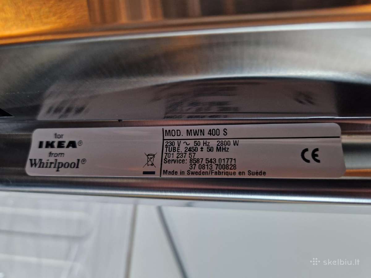 Ikea (Whirlpool) Mikrobangų krosnelė su orkaite. - nuotraukos Nr. 9