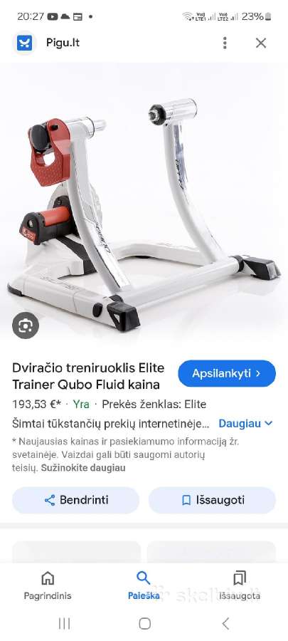 Dviračio treniruoklis
