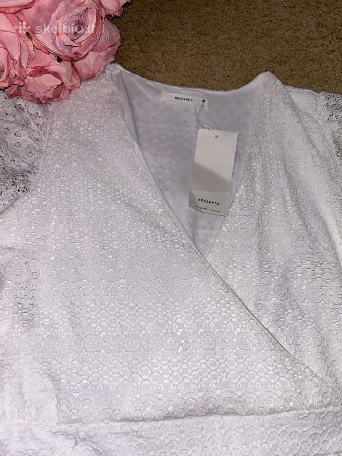 Balta neriniuota Reserved suknele L - XL - nuotraukos Nr. 4